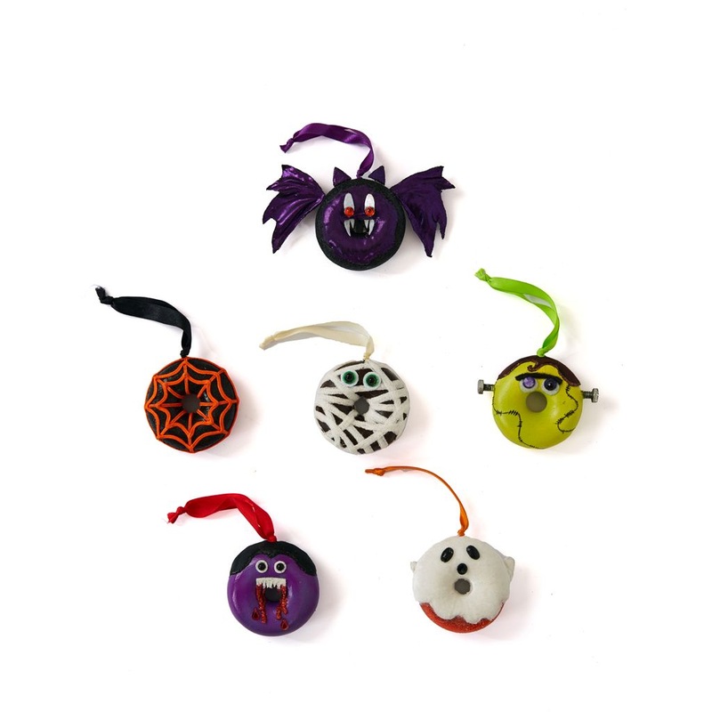 Katherine’s Collection 2022 Disturbing Donuts Ornaments, Assortment of 6, 3.25 Polyester