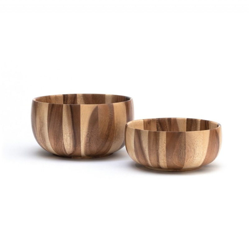 Lipper International Acacia Sunburst Salad-For-One Bowl