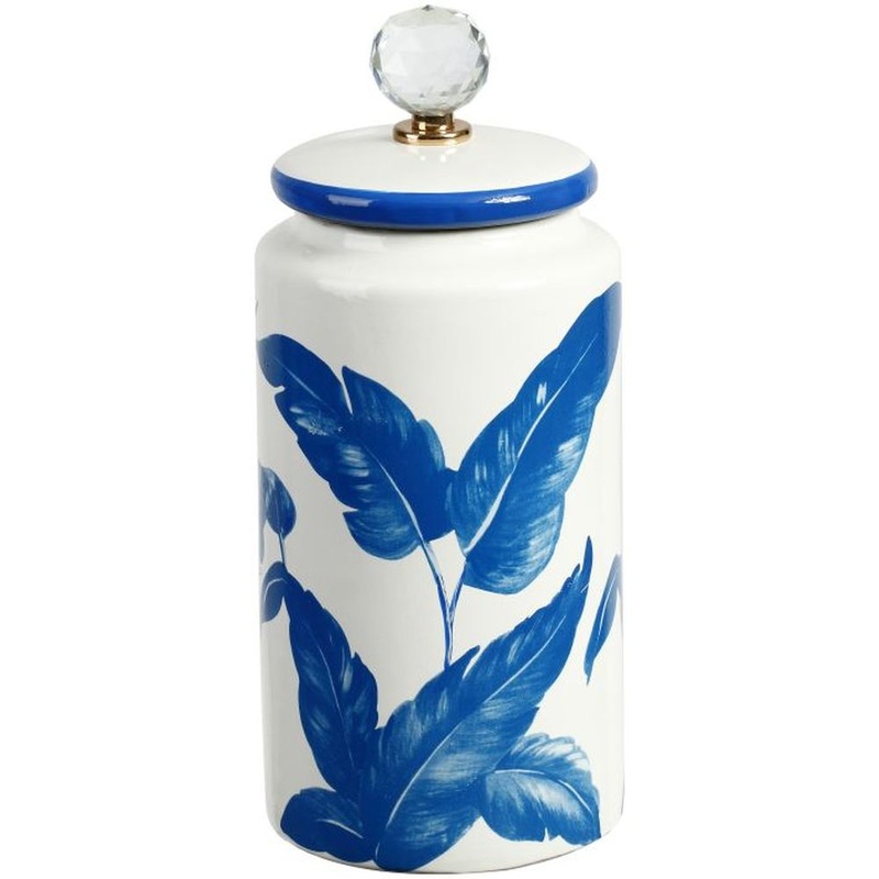 Mark Roberts Spring 2022 Floral Jar with Lid, Blue