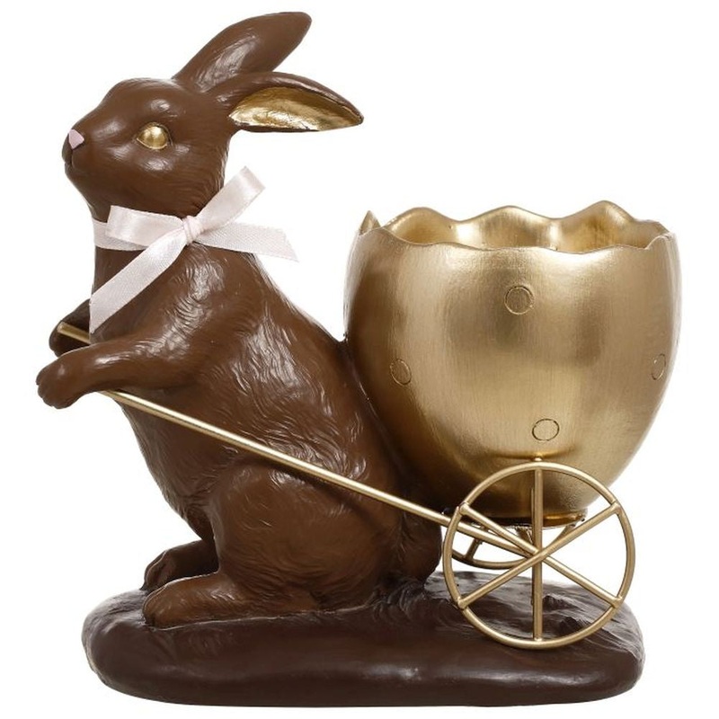 Mark Roberts Spring 2022 Gold Egg Rabbit Cart Figurine, 6