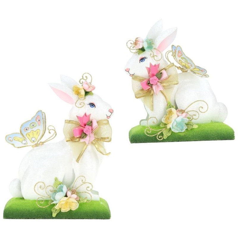 Mark Roberts Spring 2022 Spring Rabbits Figurine, 7-9, Assortment of 2