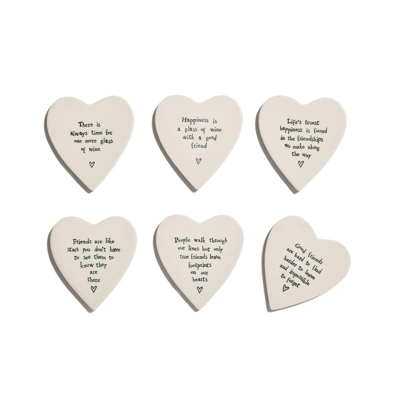 Two’s Company 36 Pieces Heart Coaster Includes 6 Designs
