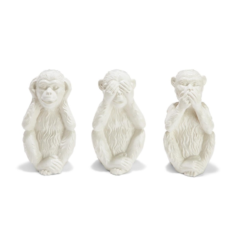 Two’s Company Set of 3 No Evil Monkeys Sculptures