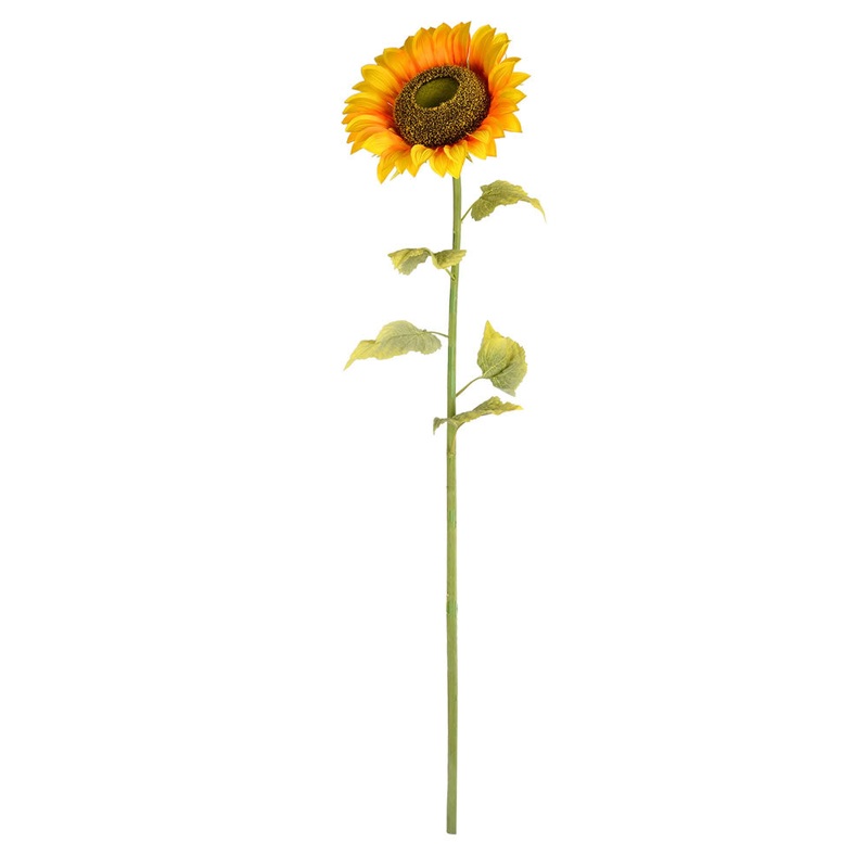 Vickerman 56 Artificial Yellow Sunflower Stem, Polyethylene
