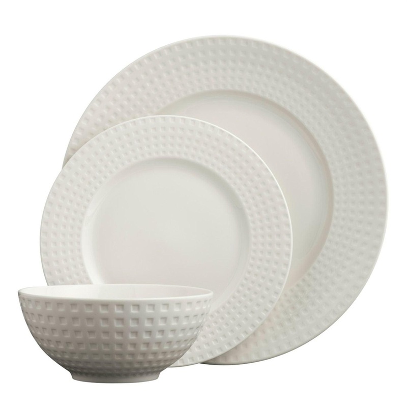 Belleek Grafton 12 Piece Dinnerware Set, Porcelain