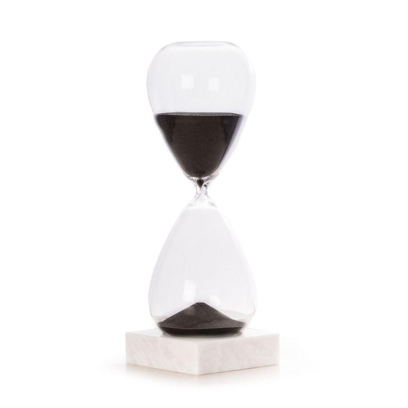 Bey Berk 90 Minute Hourlass Sand Timer on Marble Base, Sand