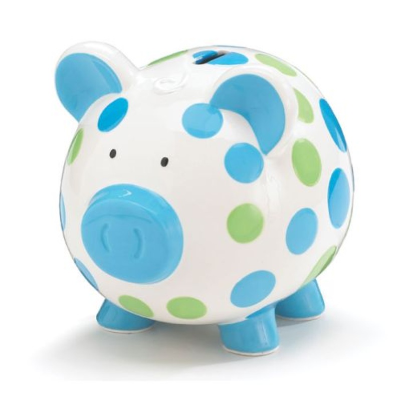 Burton & Burton Pig Dashing Dots Bank