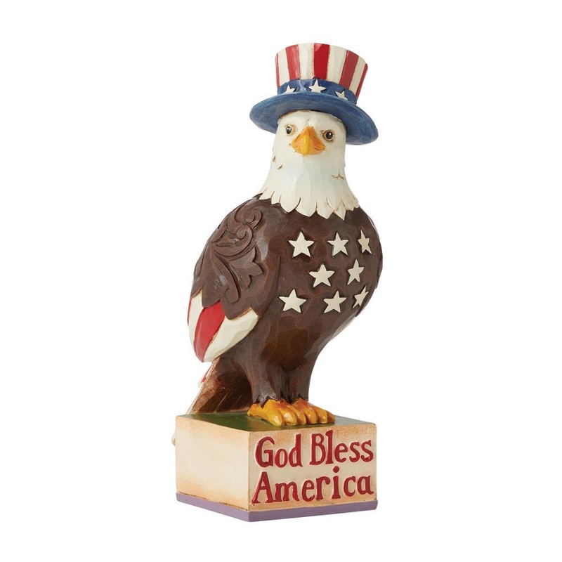 Enesco Jim Shore Heartwood Creek Patriotic Bless America Eagle Figurine