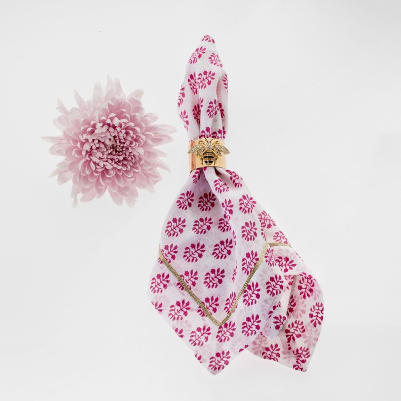 Joanna Buchanan Printed Leaf Dinner Napkins 20×20, Set of 2