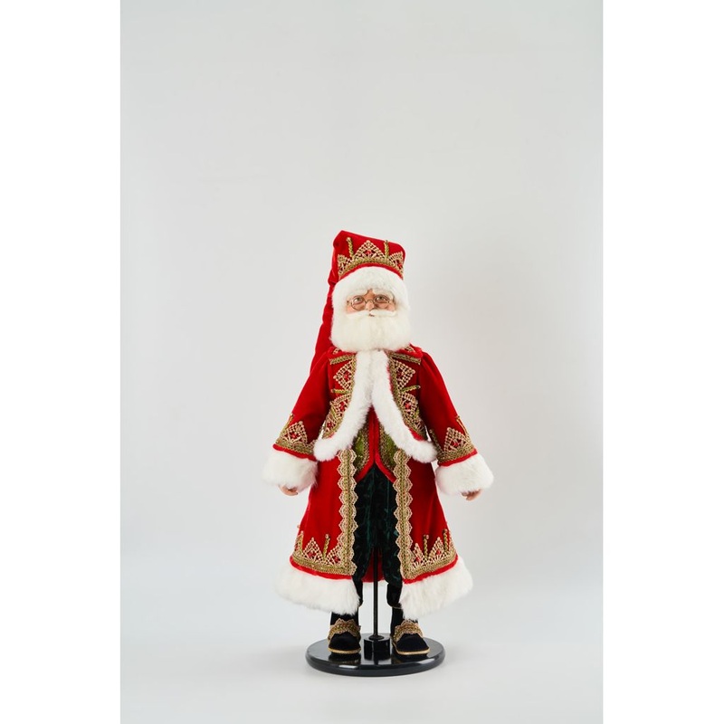 Katherine’s Collection 2022 Father Christmas Trimmings Doll (Caucasian) Red Polyester