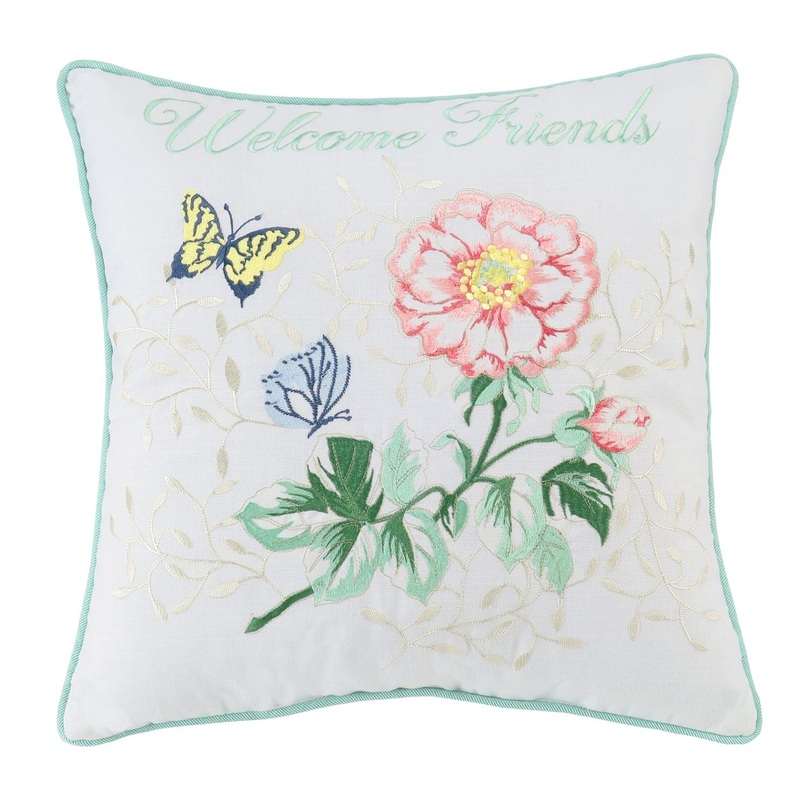 Lenox Welcome Friends Plush Pillow