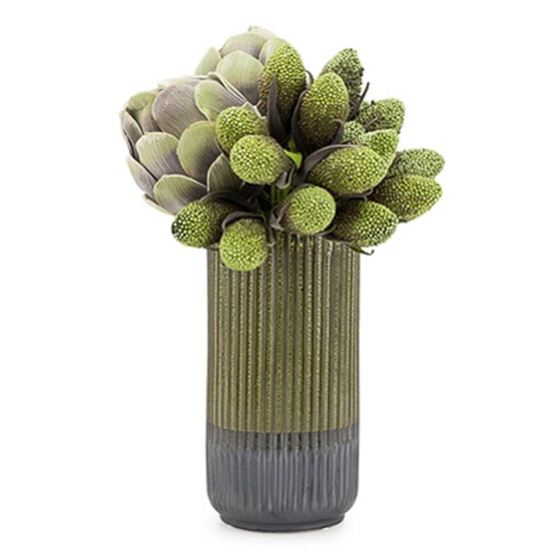 Torre & Tagus Palma Layered Glaze Ceramic Vase – Green