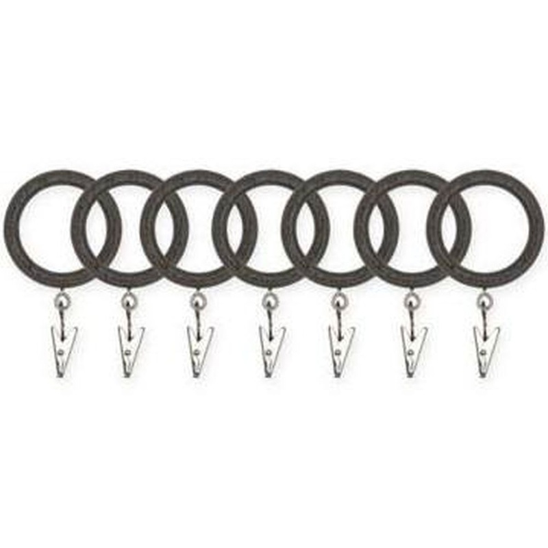 Umbra Wood Clip Rings Large 1, Set of 7