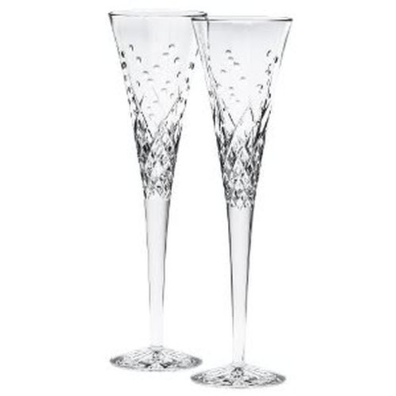 Waterford Celebration Happy Celebrations Toasting Flutes, Pair
