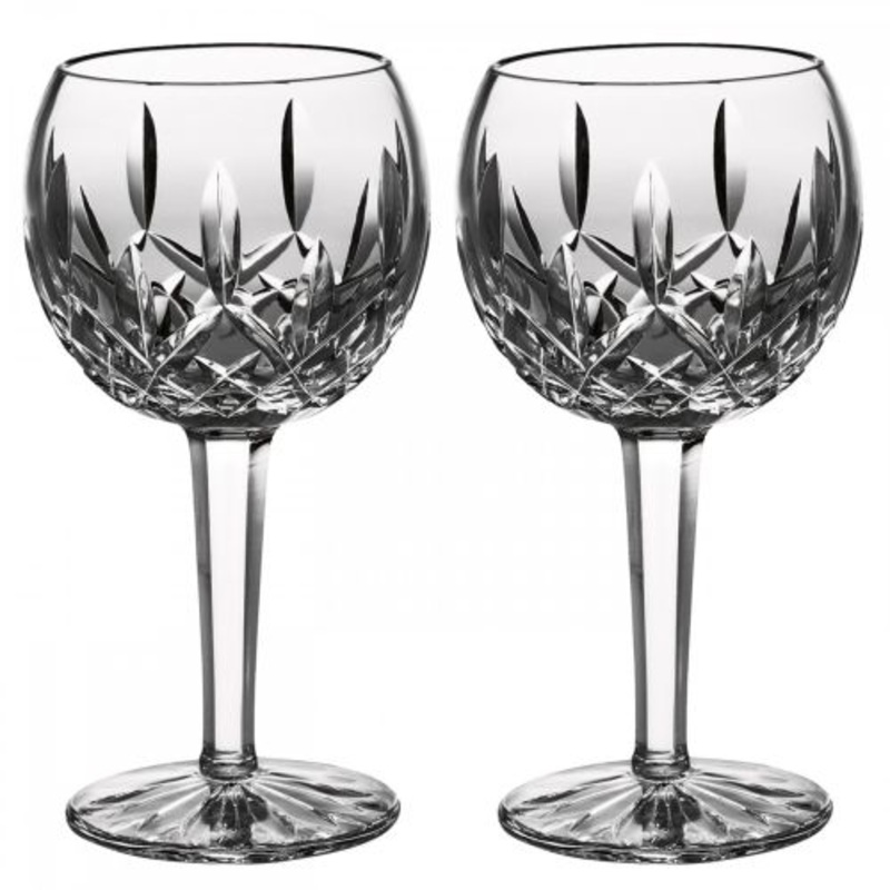 Waterford Lismore Balloon Wine, Pair