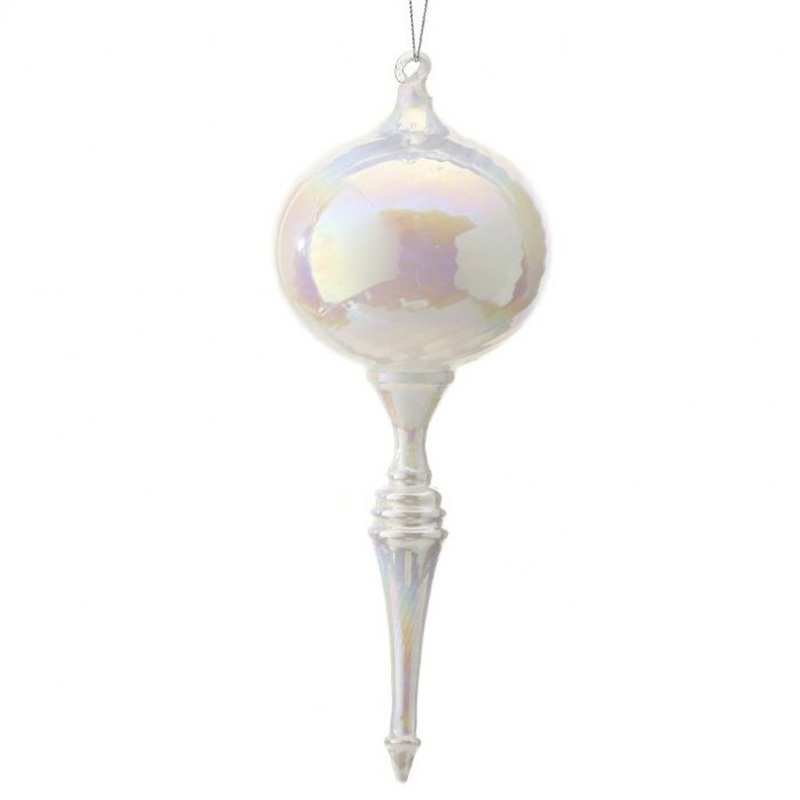 Regency International 10.5 Pearl Glass Bulb Finial Ornament