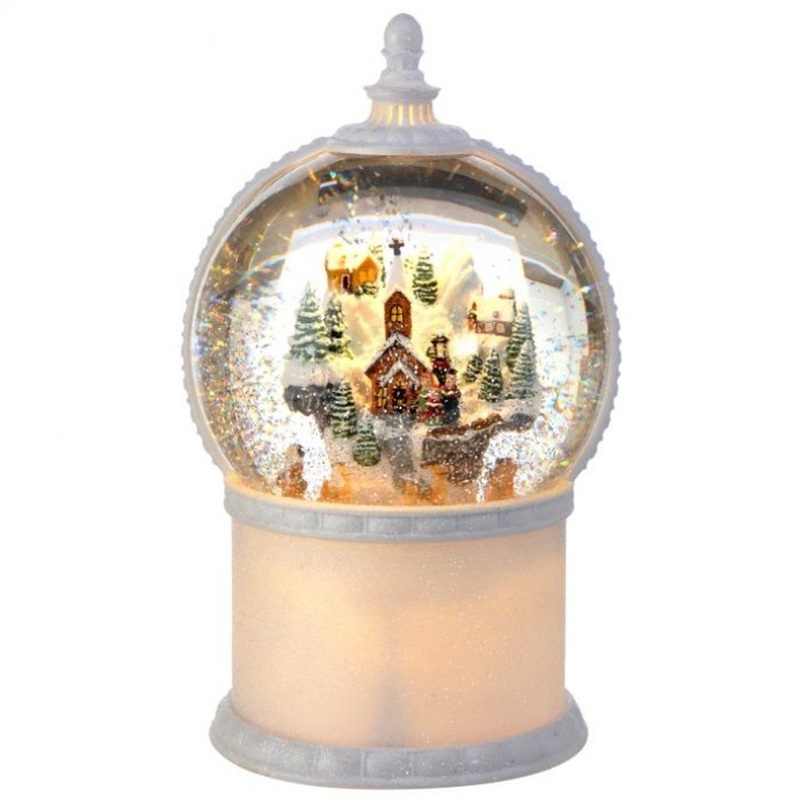 Regency International 11 LED/Battery/Timer Mountain with Santa Water Globe USB
