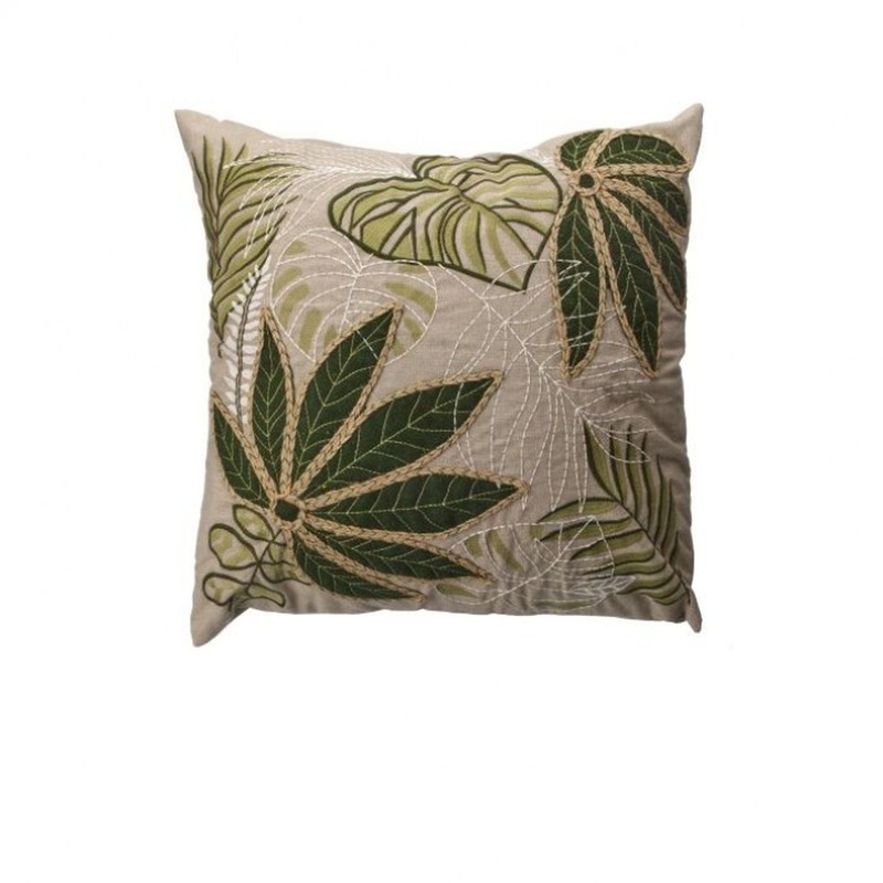 Regency International Embroidered Leaf Pillow 18 x 18