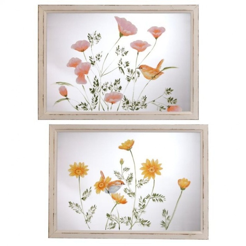 Regency International Frame Field Flower with Bird Screen 20×28 S/2 Assortment