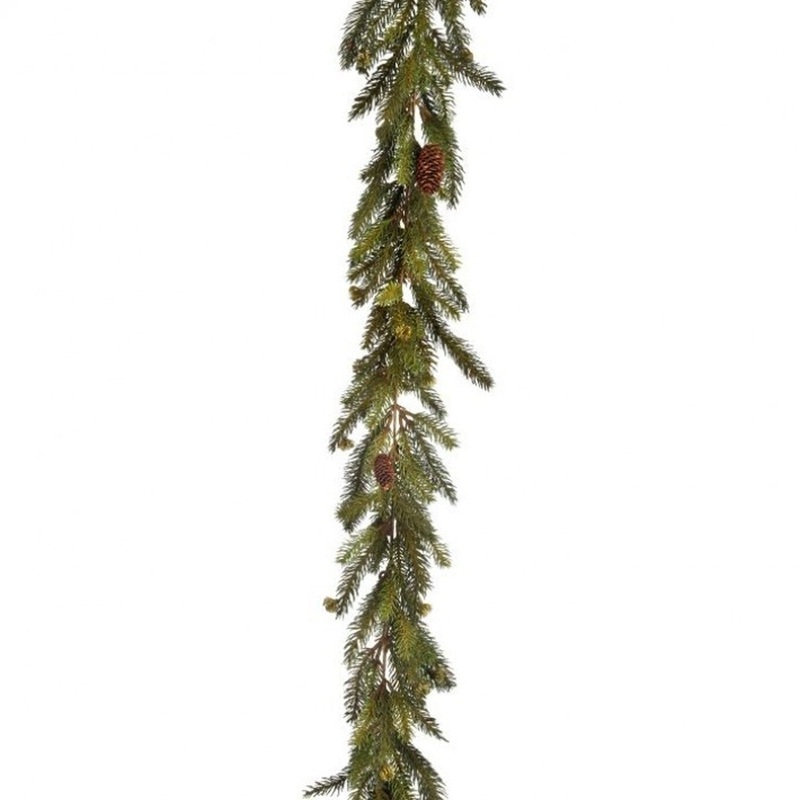 Regency International Plastic Mini Spruce Garland with Cones 6′