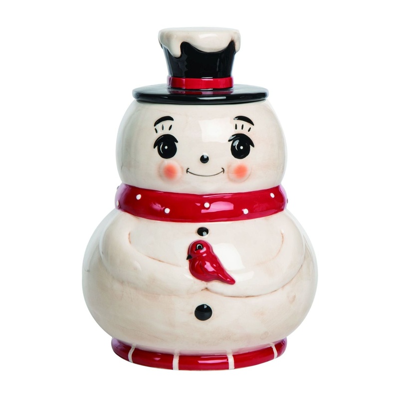 Transpac Johanna Parker Dol Sweet Snowman Cookie Jar