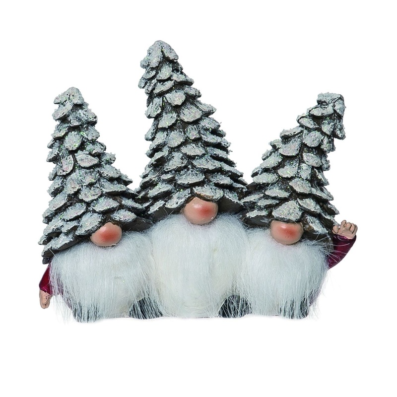 Transpac  Resin Pinecone Gnomies Decor