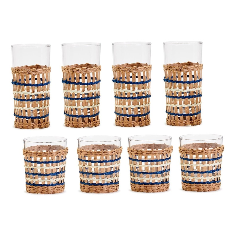 Two’s Company 24 Pc Santorini Lattice Glass Un Incl 2 Styles