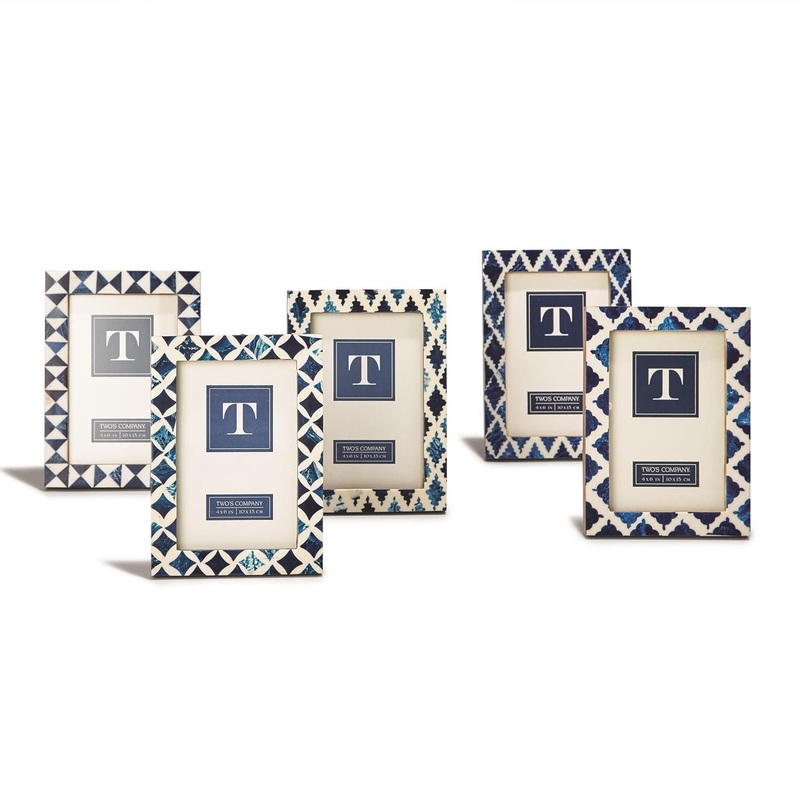 Two’s Company 4 X 6 Indigo Photo Frame Assorted 5 Designs