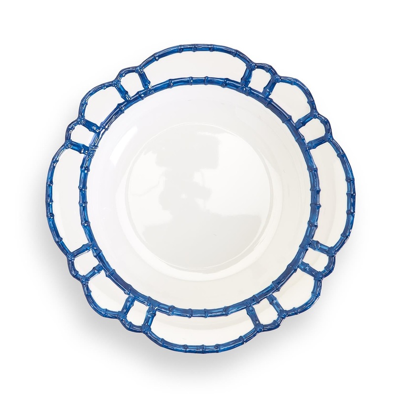 Two’s Company Blue Bamboo Touch Bowl