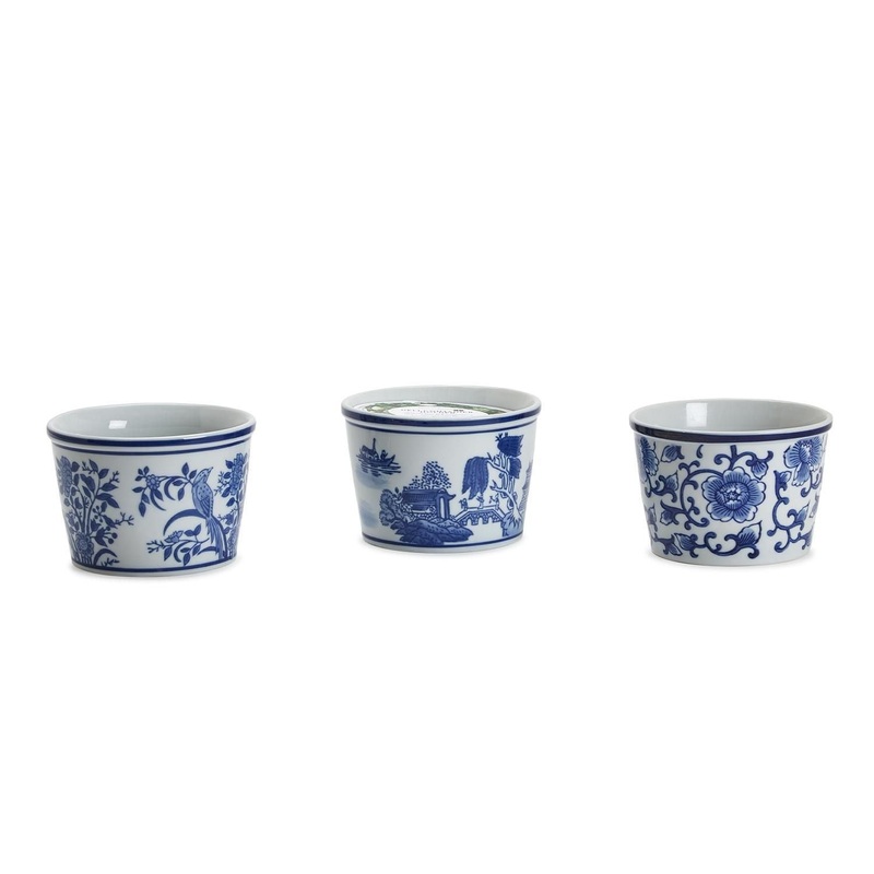 Two’s Company Chinoiserie Deli Container Holder, Assorted 3 Patterns