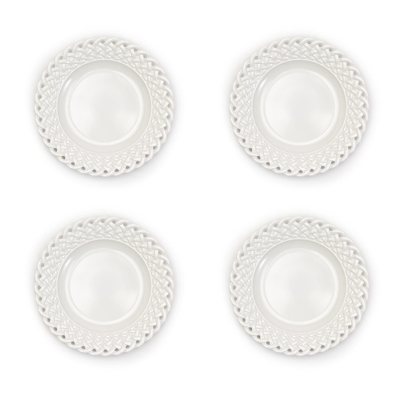 Two’s Company Lattice Set Of 4 Salad / Dessert Plates