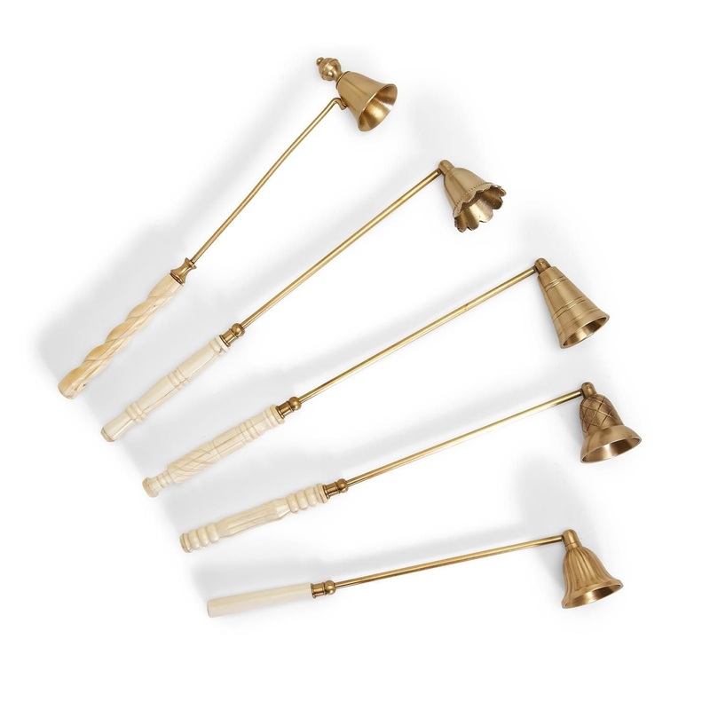 Two’s Company Lights Out Antiqued Gold Candle Snuffer Assorted 5 Designs
