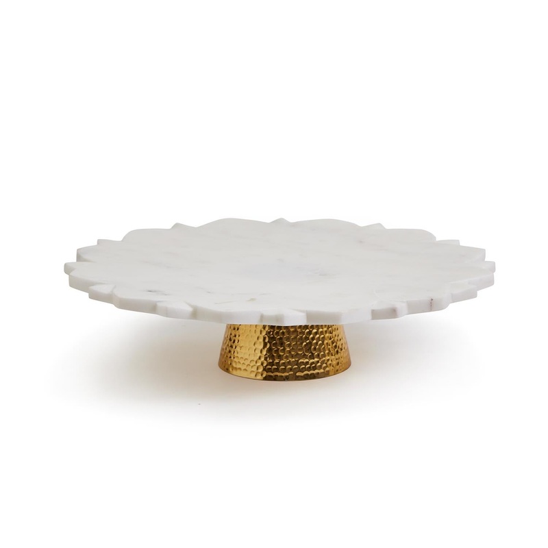 Two’s Company Marble Pedestal Platter