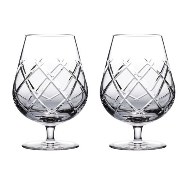 Waterford Connoisseur Olann Set of 2 Brandy Balloon 17 Oz Glasses