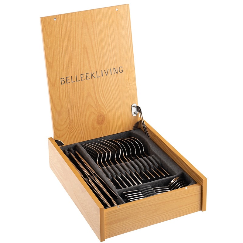 Belleek Reflection 24-Piece Cutlery Set with Wooden Canteen