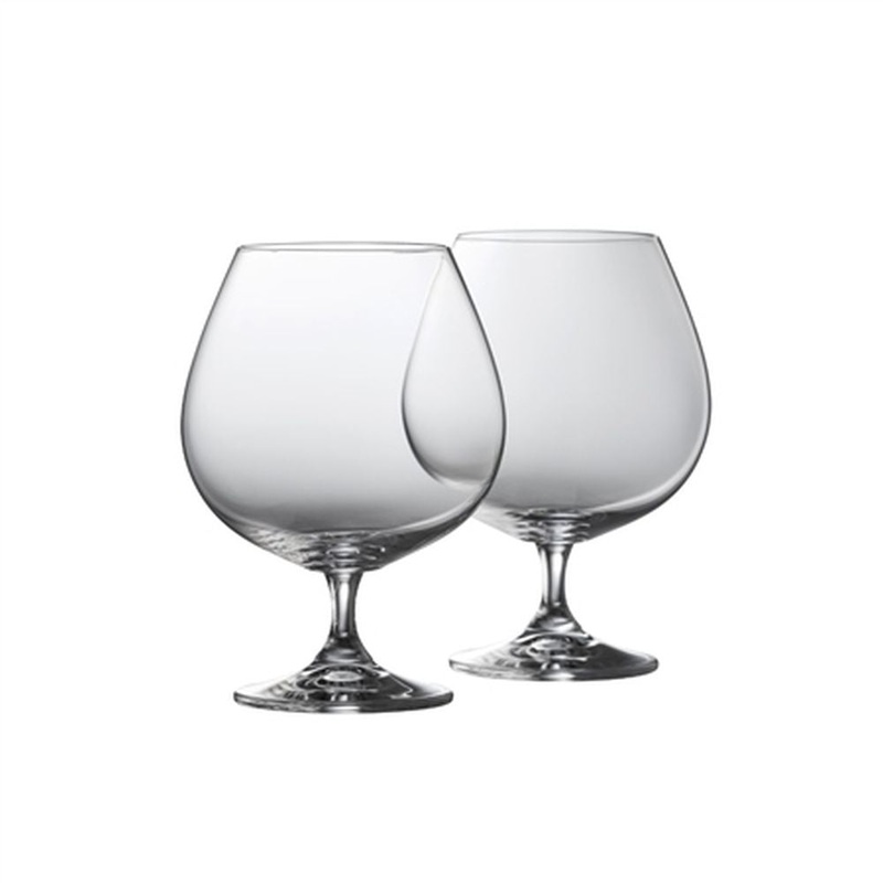 Galway Elegance Brandy Balloon Glass Pair, Clear, Glass