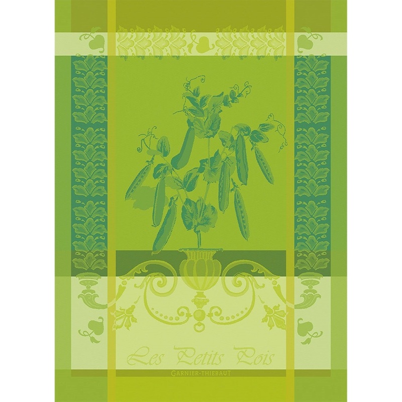 Garnier Thiebaut Torchon Petits Pois Chlorophylle Kitchen Towel 22X30,Set of 2