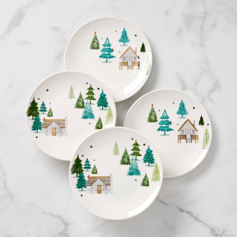 Lenox Balsam Lane Cabin Accent Plates, Set of 4
