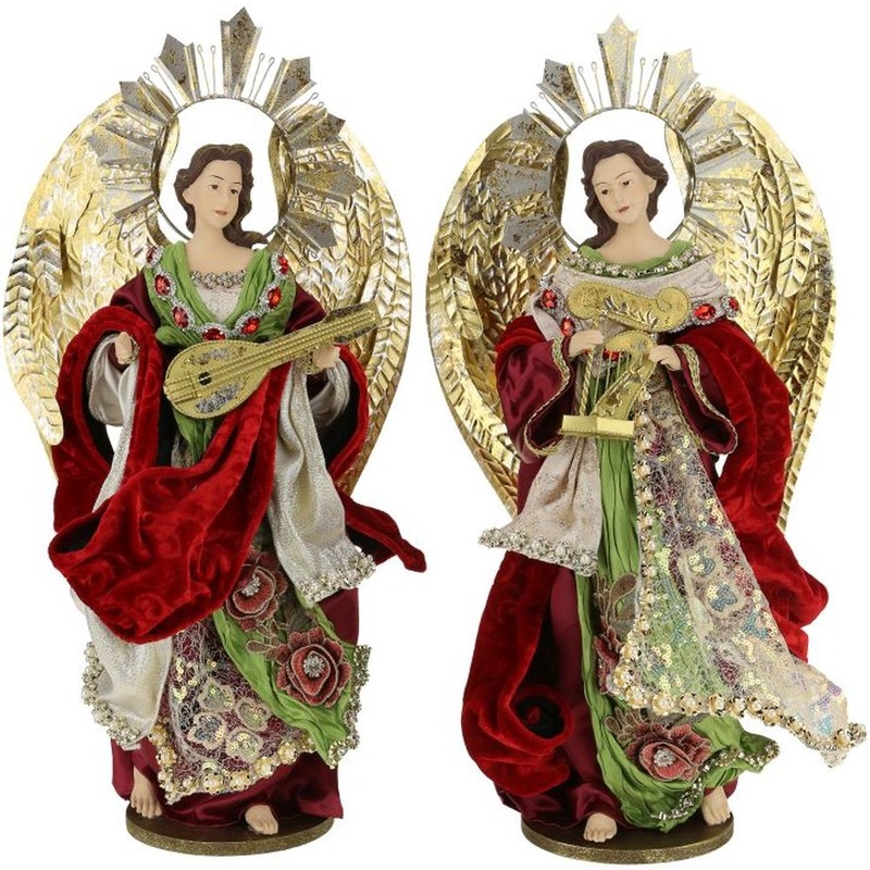 Mark Roberts Christmas 2022 Divine Angel Figurine, Assortment Of 2 17 Inches