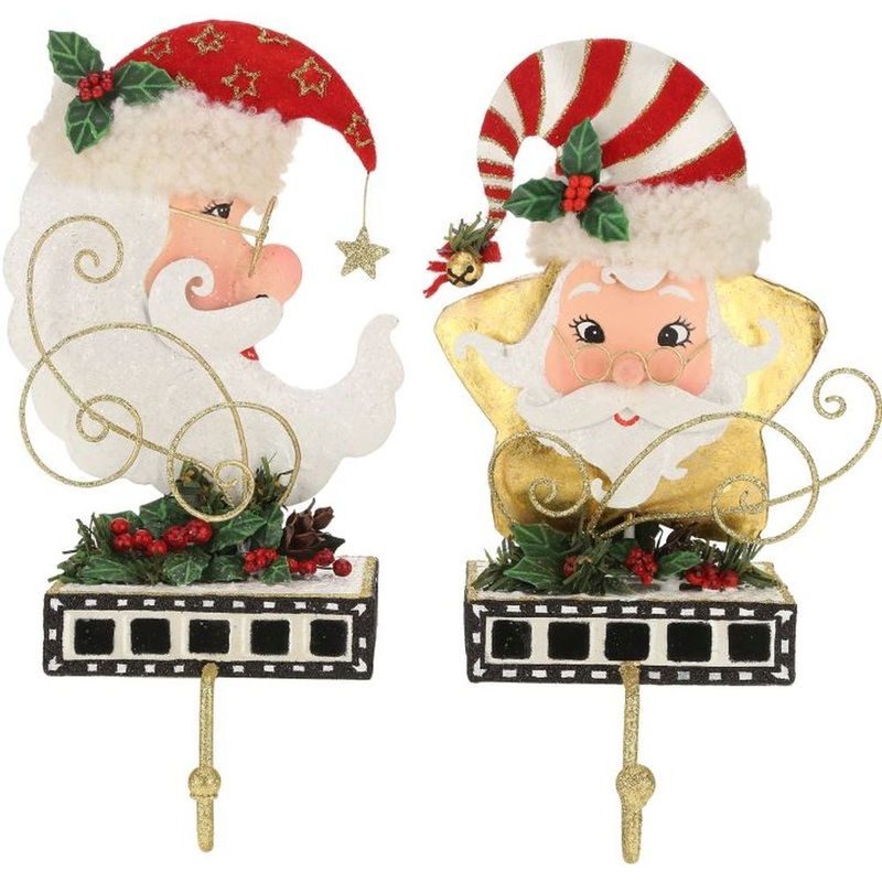 Mark Roberts Christmas 2022 Moon And Star Stocking Holder, Assortment Of 2 10