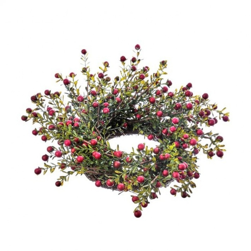 Regency International 15 Mini Wild Cranberry Leaf Wreath-C/R
