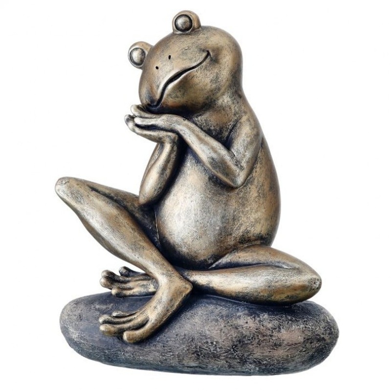 Regency International Resin Dreaming Frog on Stone 7