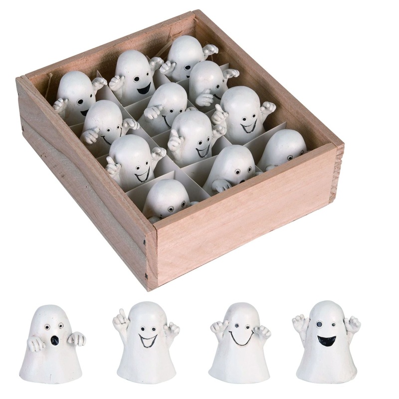 Transpac Resin Mini Ghosts In Box Set Of 12