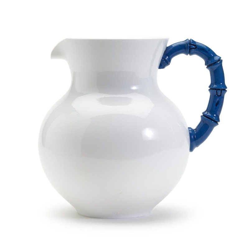 Two’s Company Blue Bamboo Touch Pitcher.