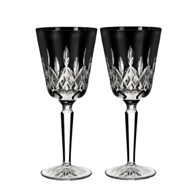 Waterford Lismore Black Goblet Set of 2