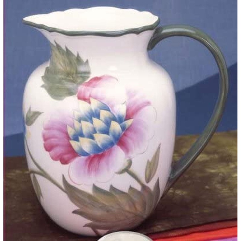 8.25 High Handpainted Earthenware Ashley Pitcher..