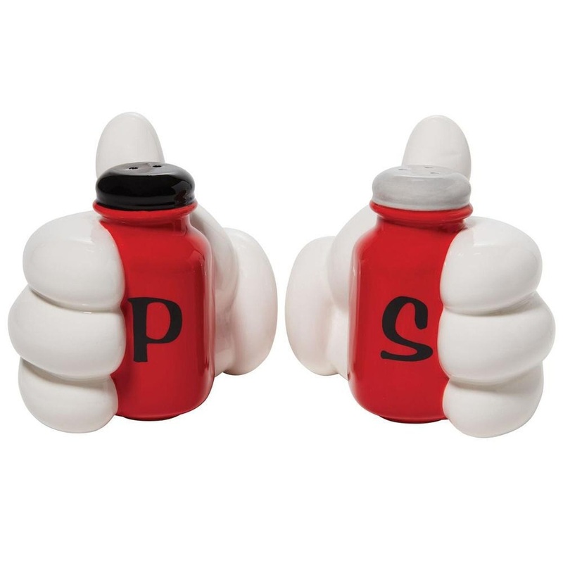 Enesco Disney Ceramics Mickey Hands Salt & Pepper
