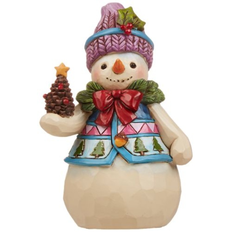 Enesco Heartwood Creek Snowman with Pinecone Figurine, 5