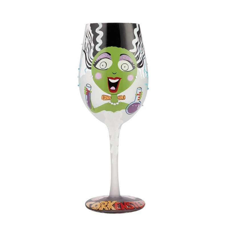 Enesco Lolita Wine Glass Bride Corkenstein