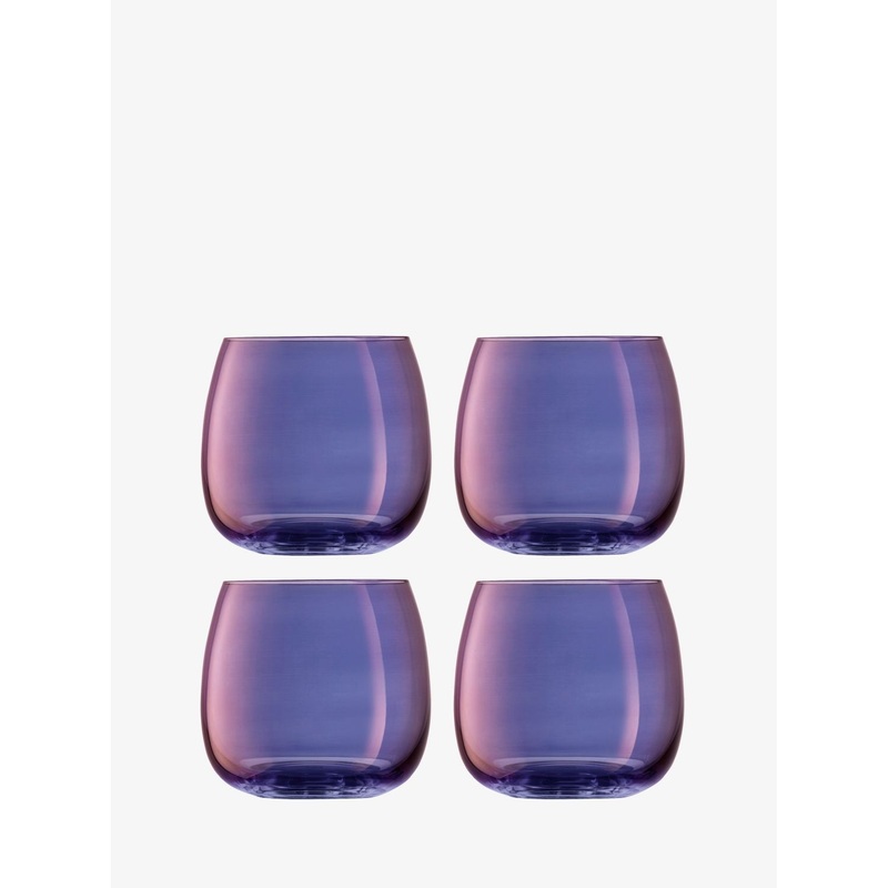 LSA International Aurora Stemless Glass 370Ml Polar Violet Set Of 4